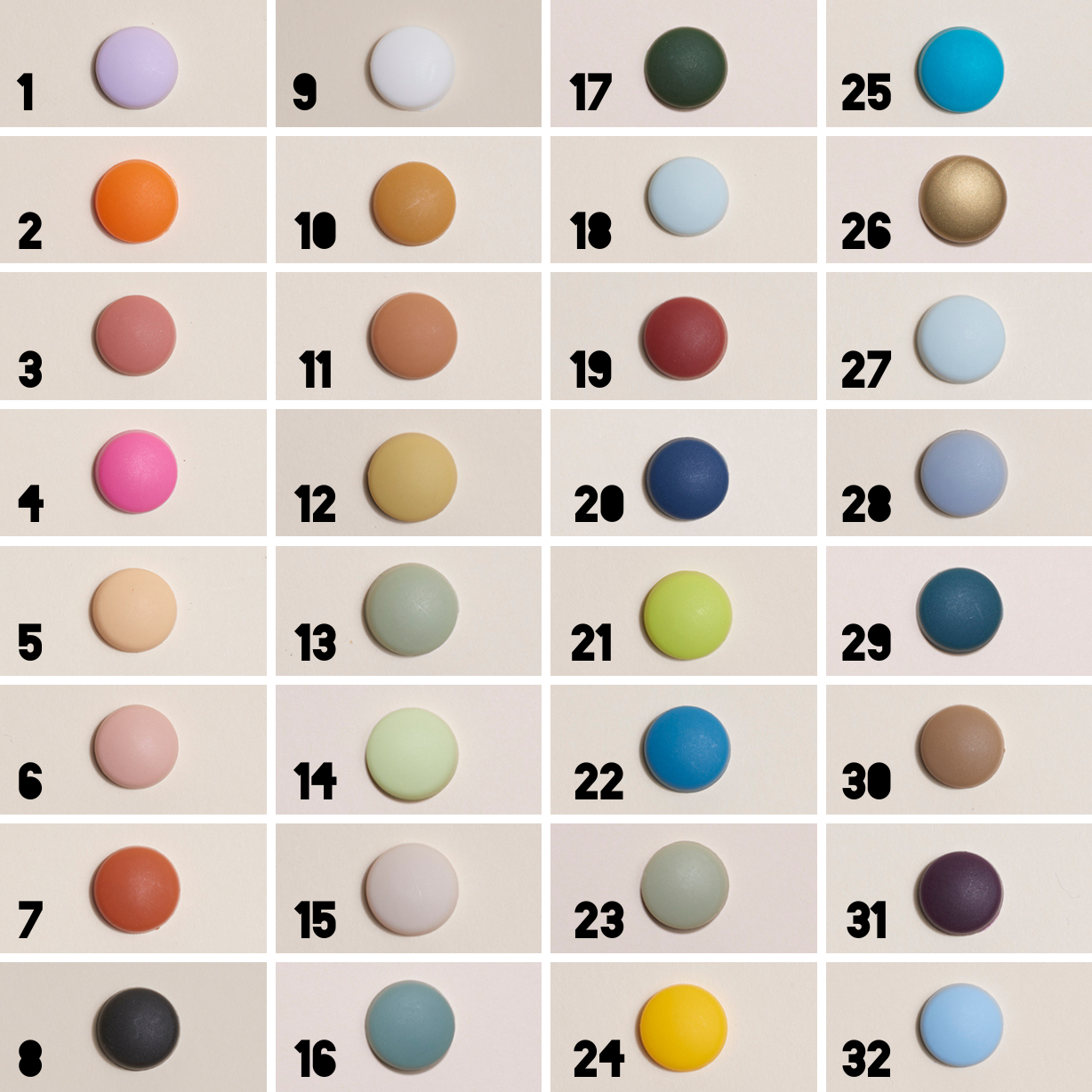 Snap Cap Screw Cover Packs - Single Color - Safran Everyday