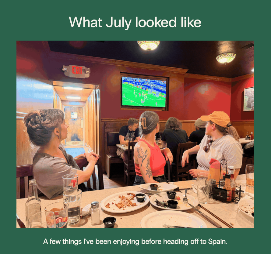 July Love Letter